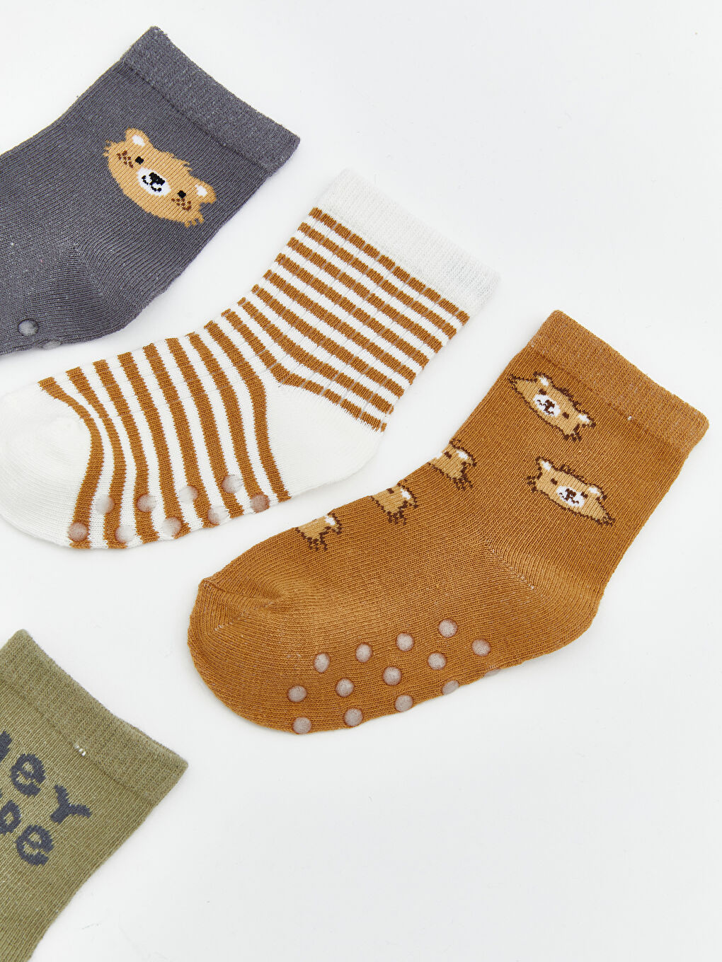 جوارب للكاحل انثراسايت / رمادي داكن طفل رضيع-1