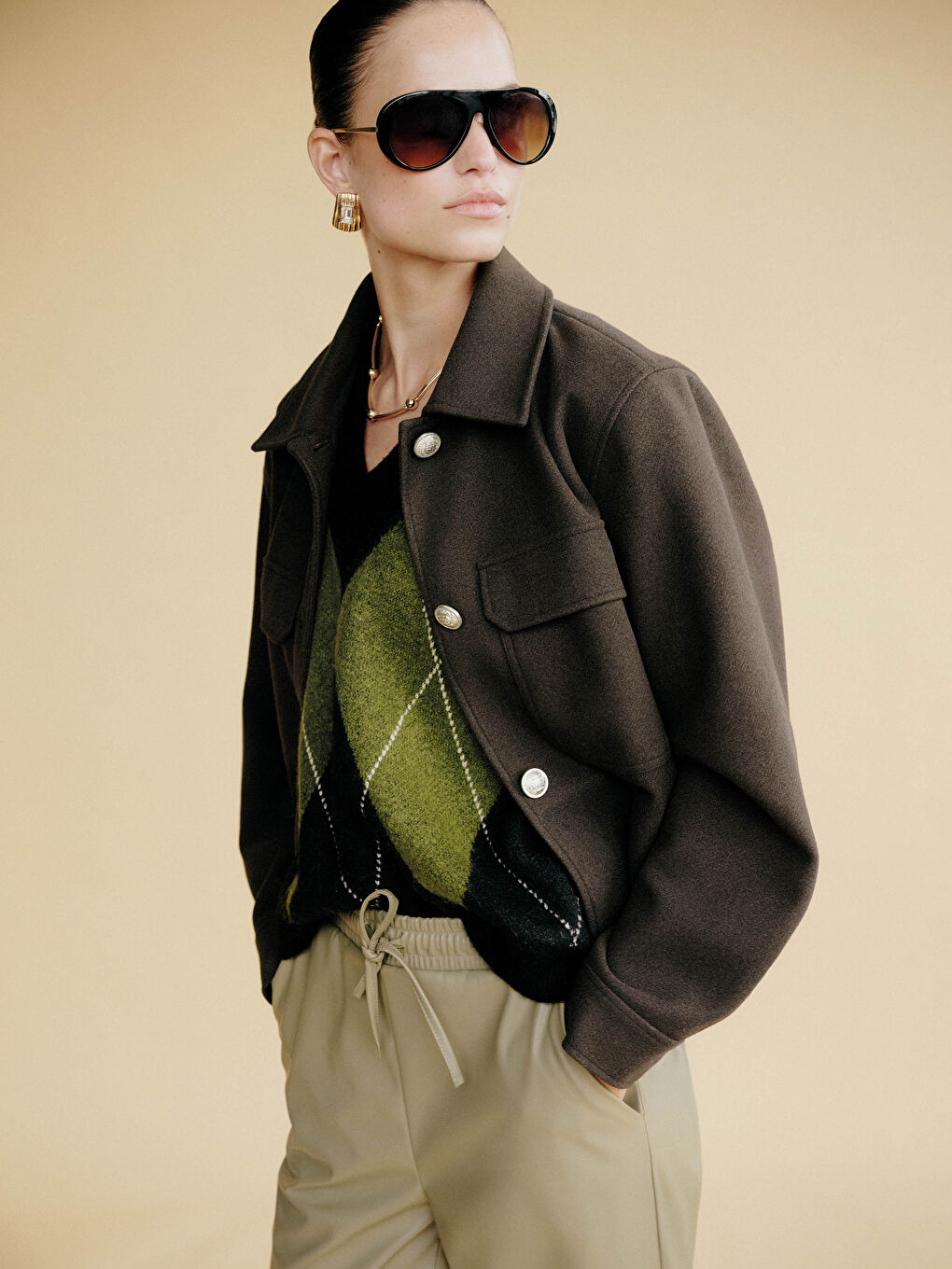 Ženska Tkanje Košulja Jakna