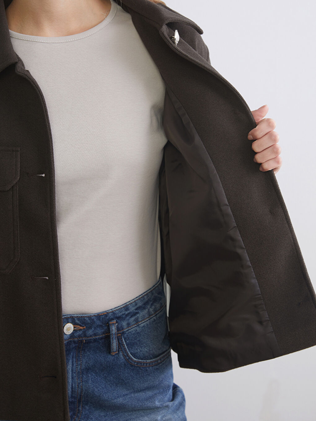 ئۆڤەرشێرت قاوه‌یی ژن-3