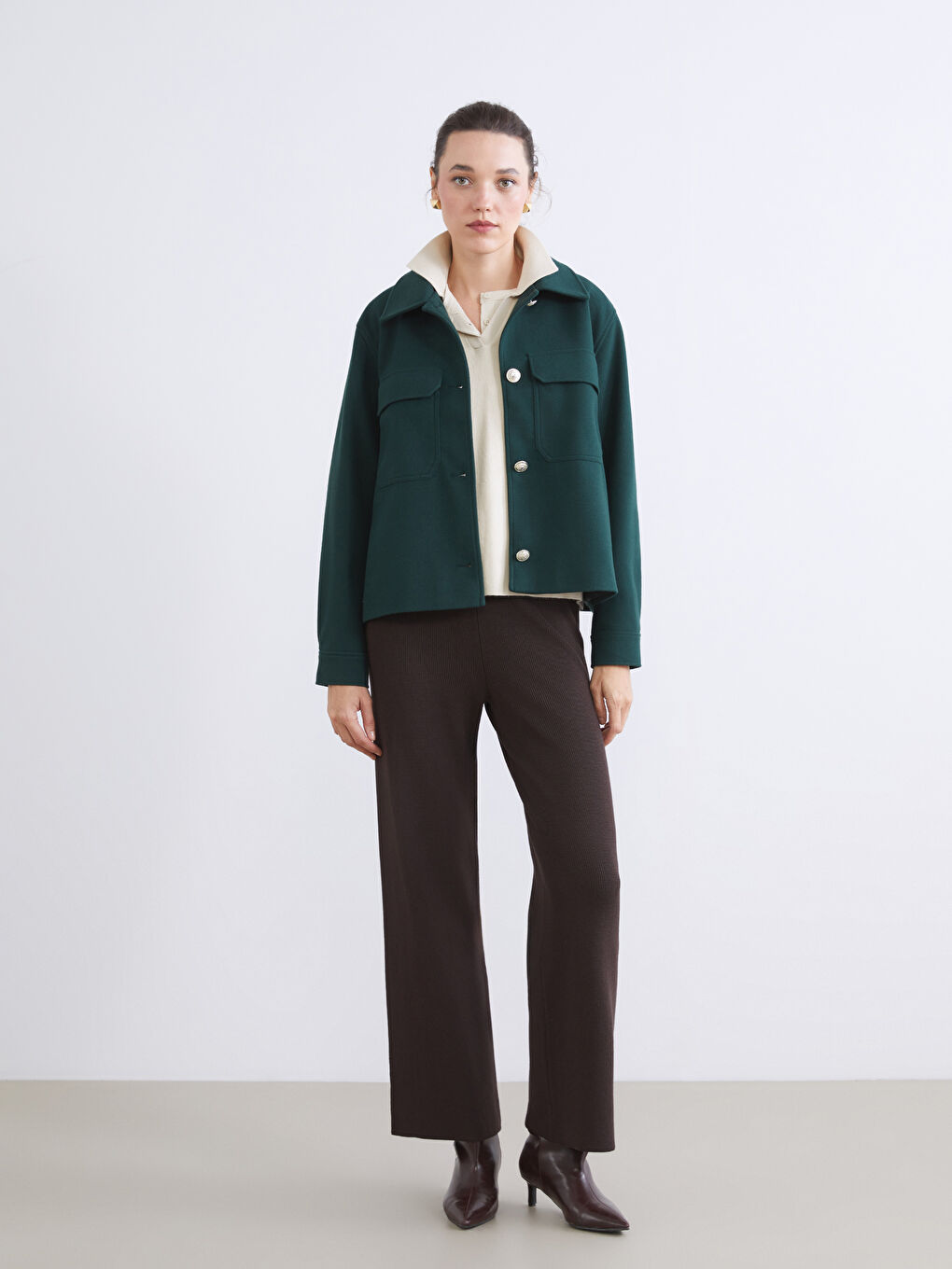 قميص خارجي اخضر نساء-1