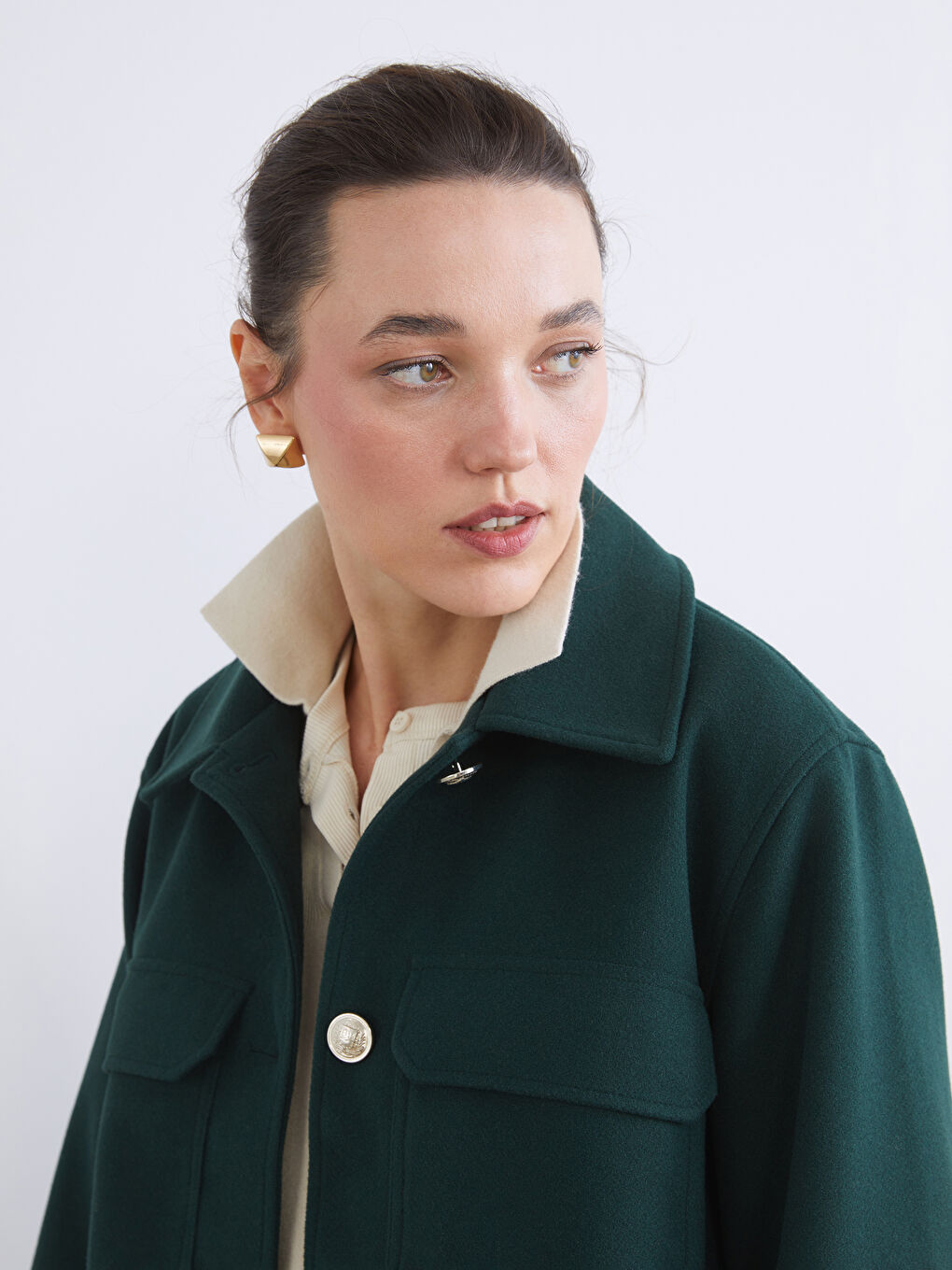 قميص خارجي اخضر نساء-2