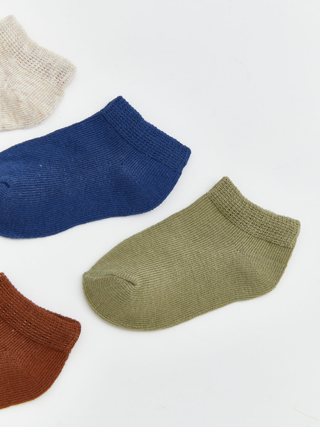 Ekru Erkek Bebek Patik Çorap 5'li-1