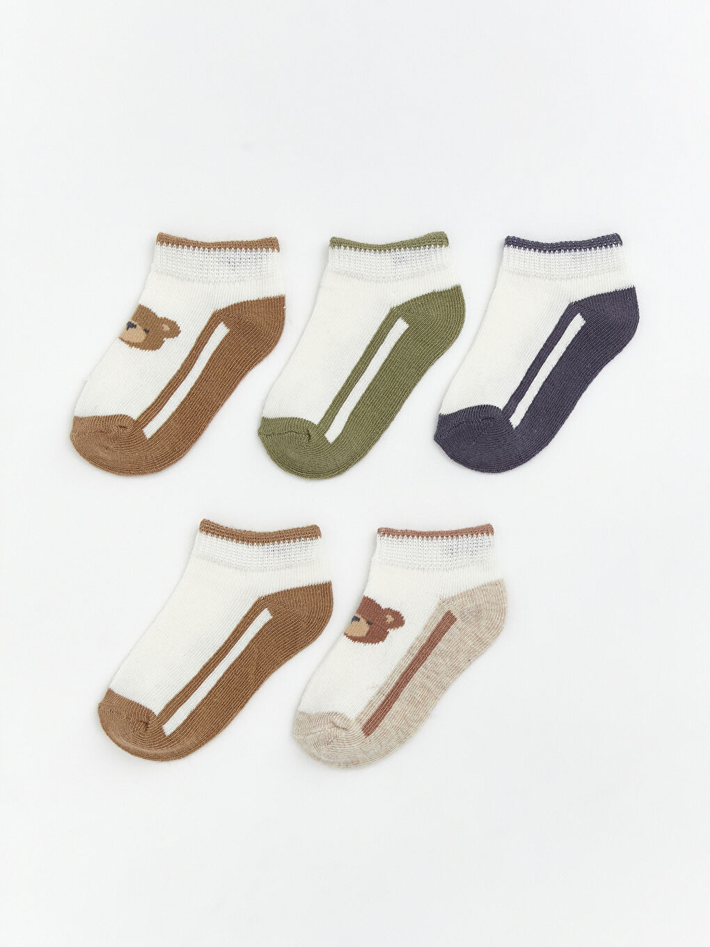 Малыши мальчики экрю Короткие носки