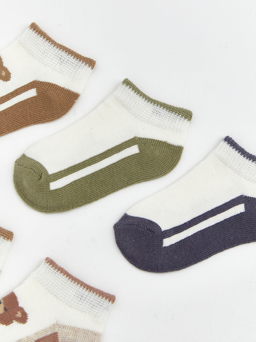 Малыши мальчики экрю Короткие носки-2