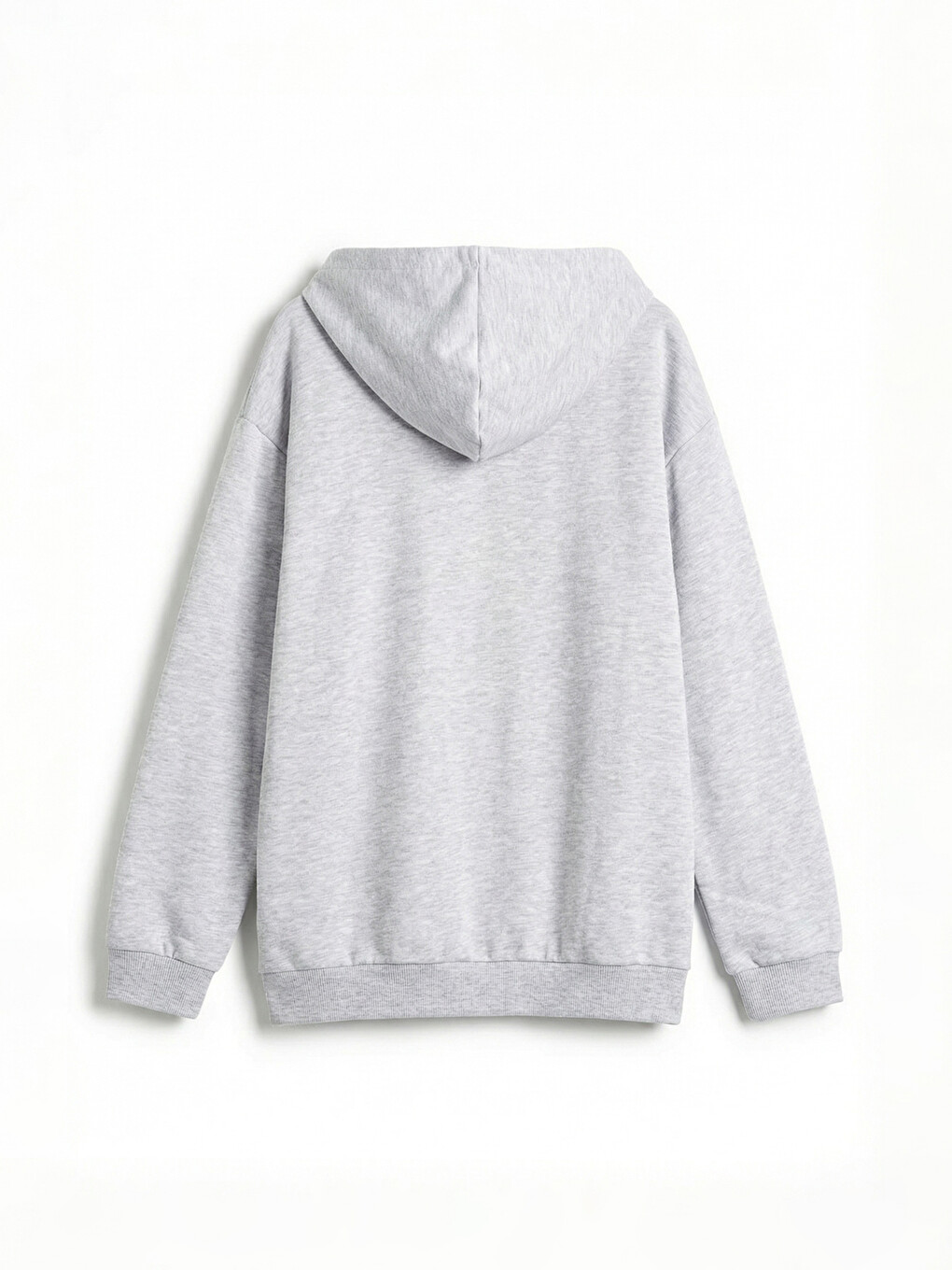 Gri Kapüşonlu Baskılı Erkek Çocuk Sweatshirt-1