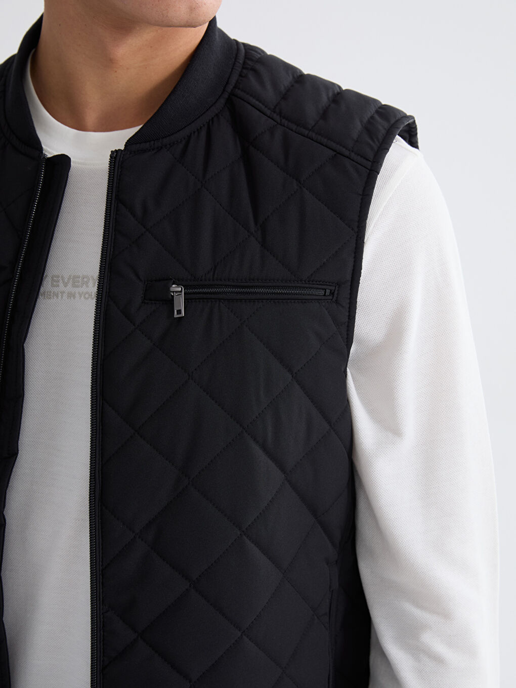 Siyah Standart Kalıp Erkek Yelek-2