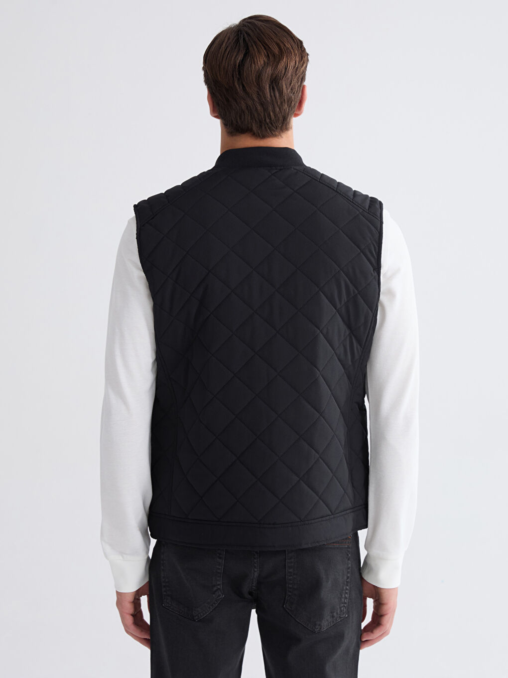 Siyah Standart Kalıp Erkek Yelek-4