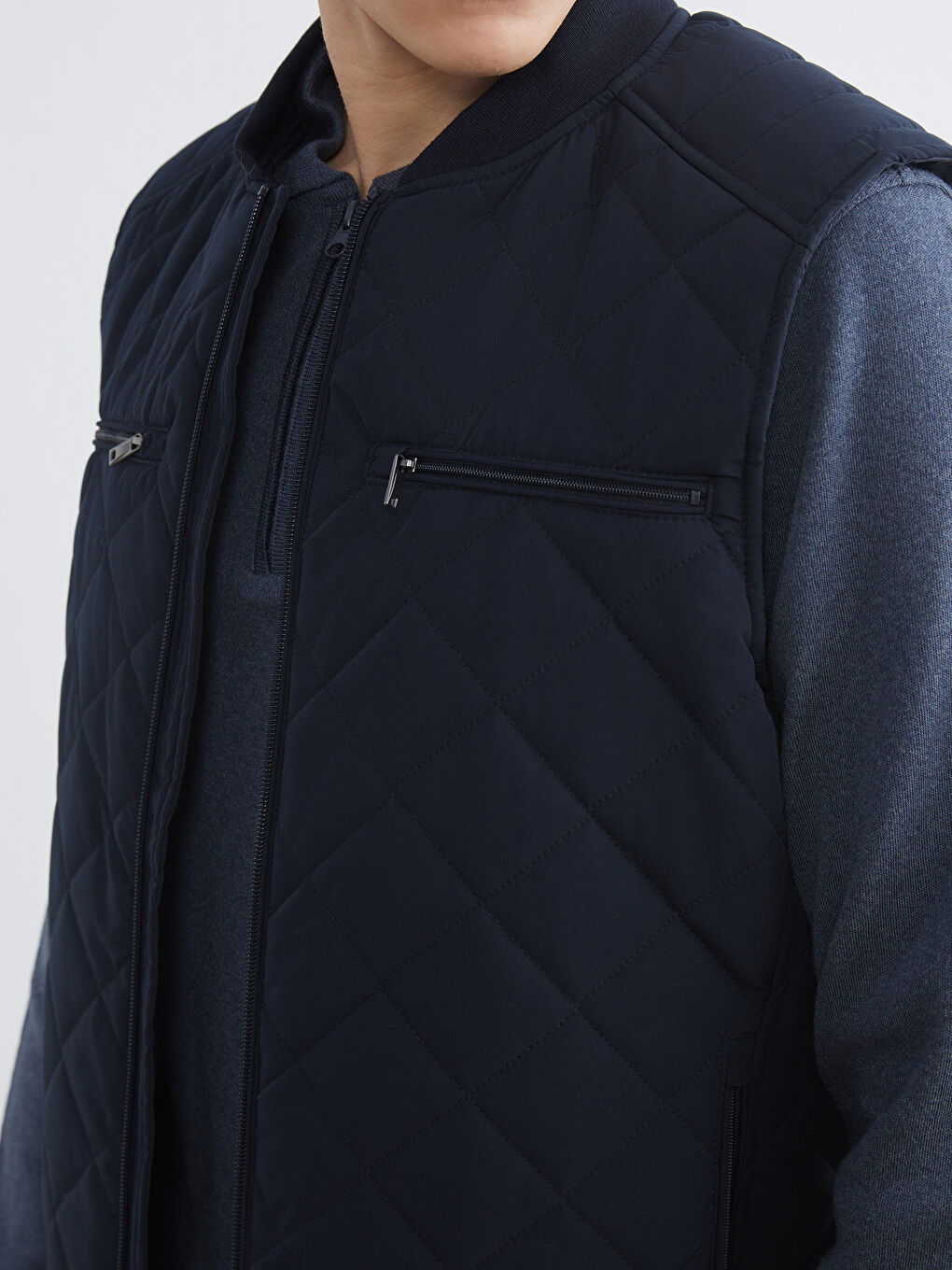 Lacivert Standart Kalıp Erkek Yelek-2