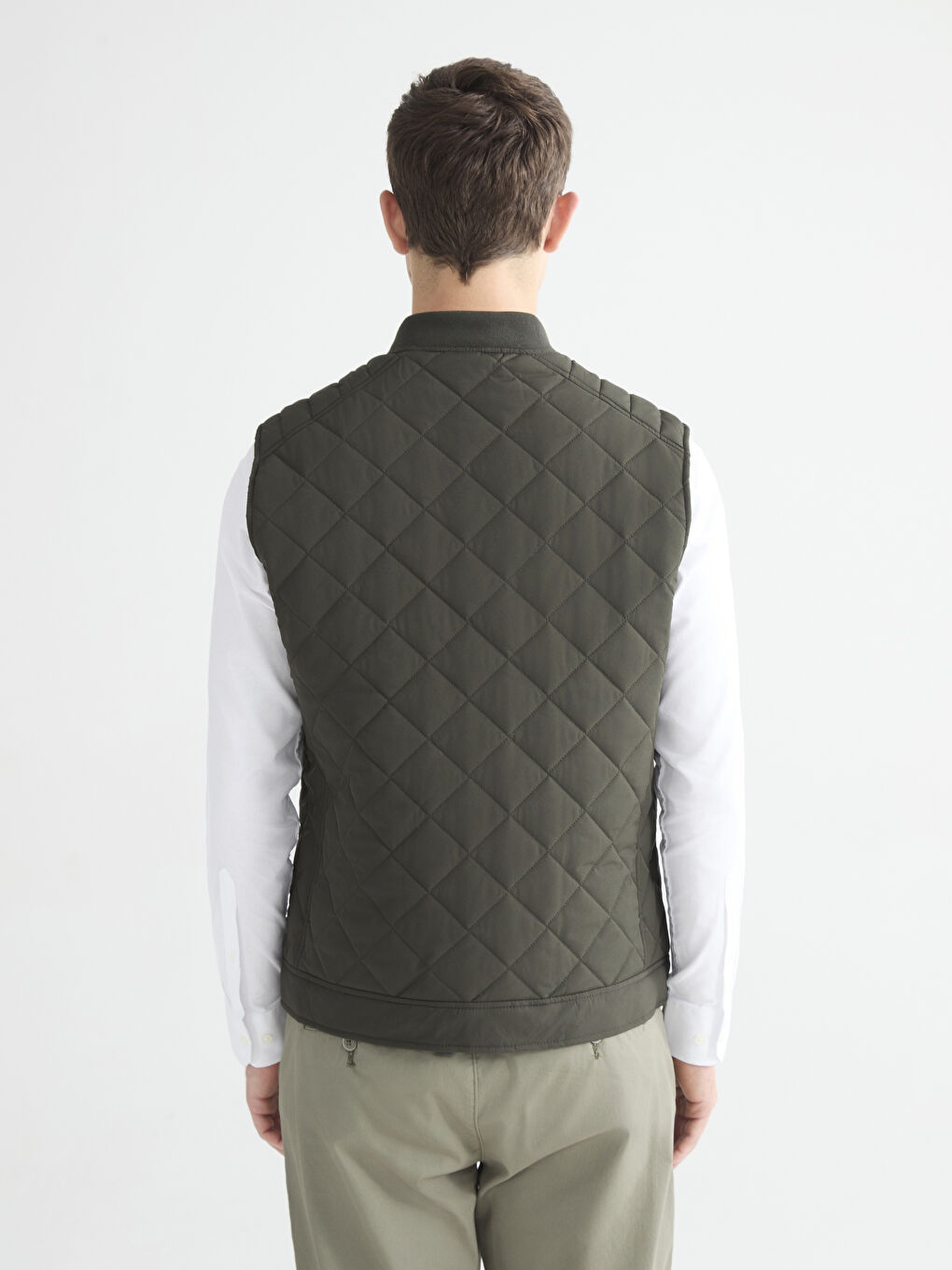 Haki Standart Kalıp Erkek Yelek-4