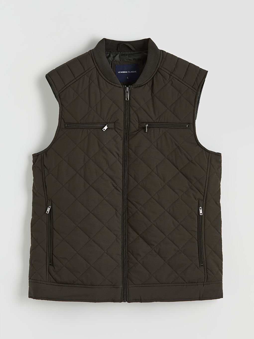 Haki Standart Kalıp Erkek Yelek-5