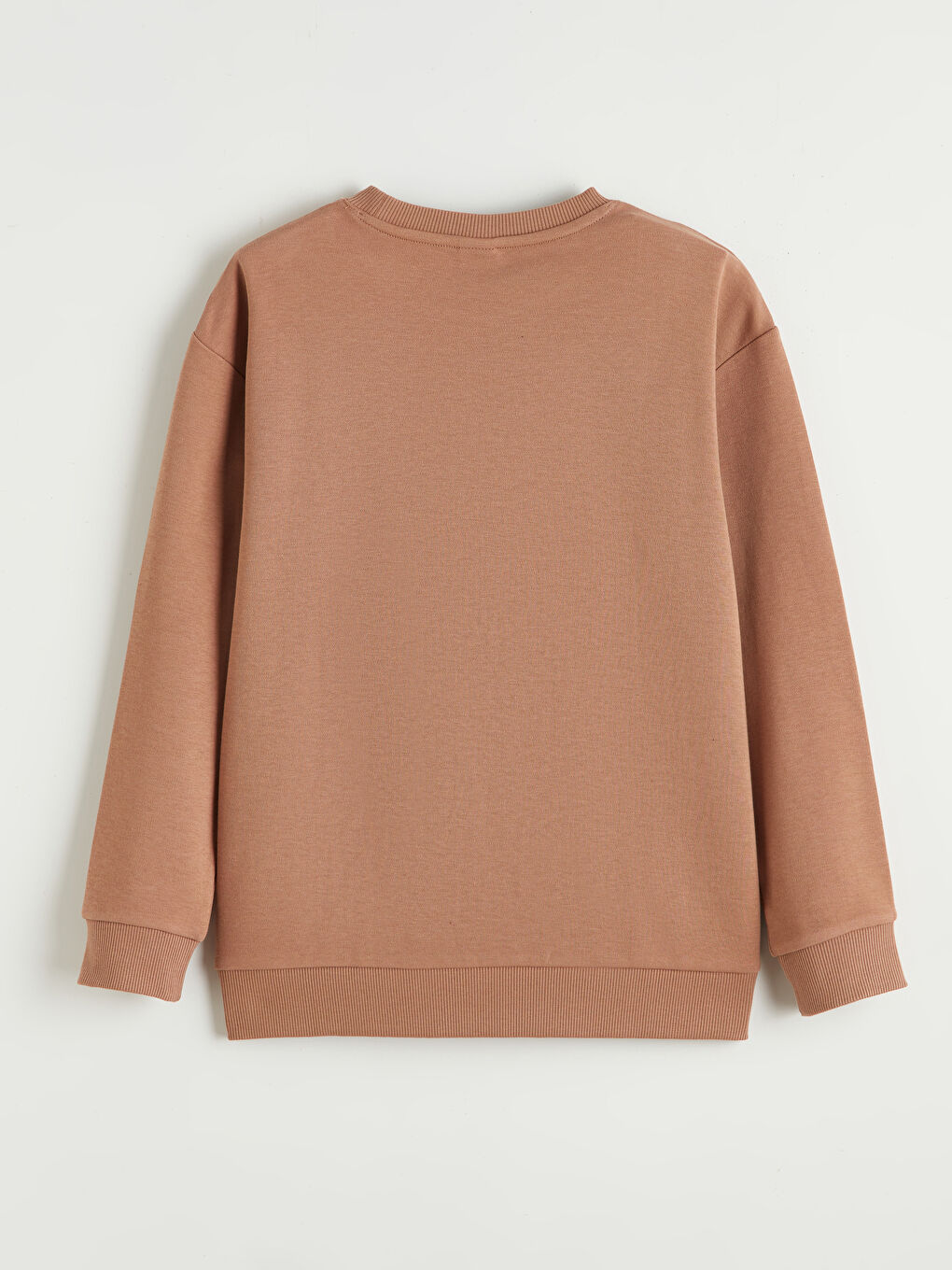 Kahverengi Yazı Baskılı Erkek Çocuk Sweatshirt-1