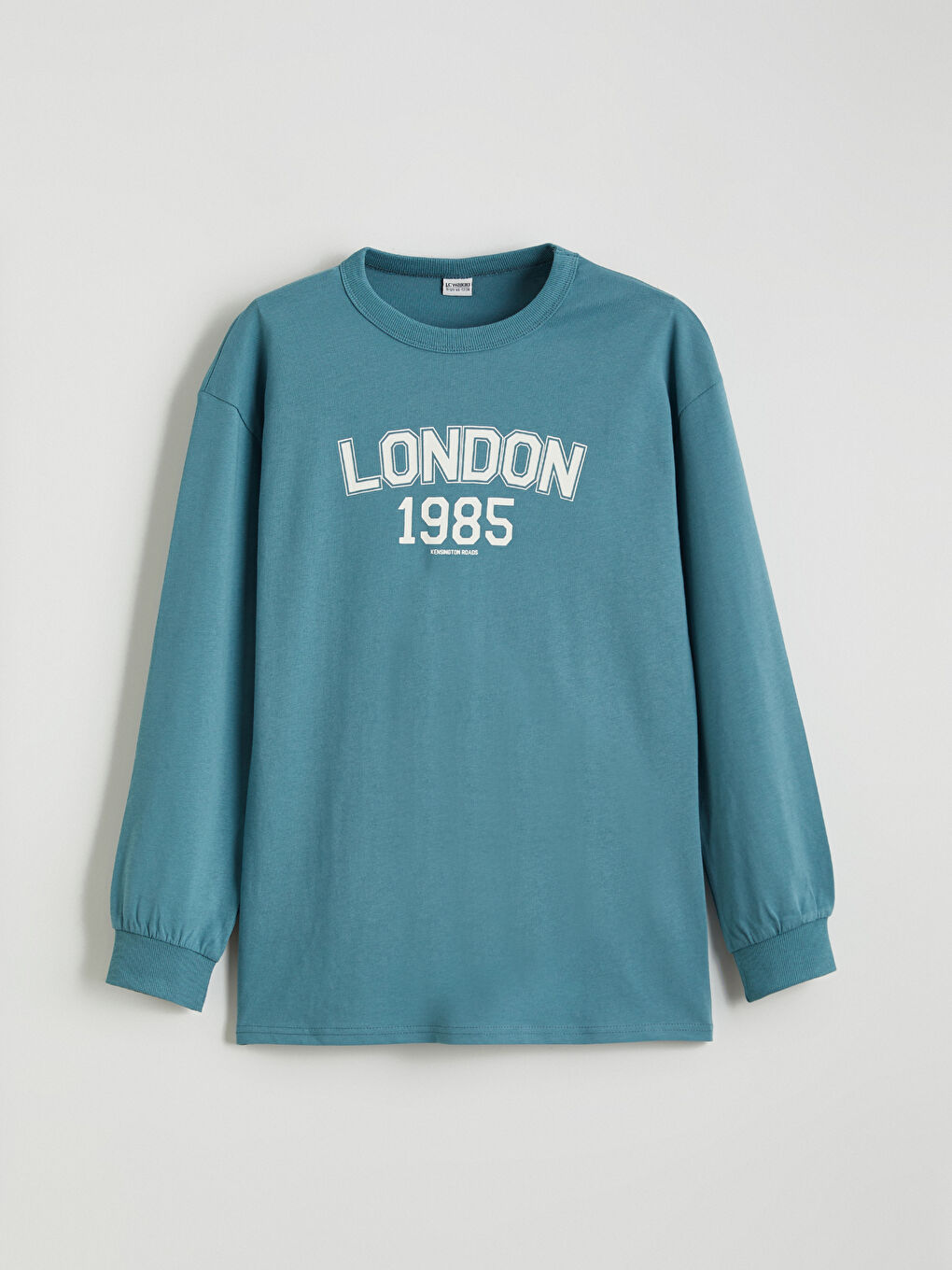 Yeşil Bisiklet Yaka London Baskılı Erkek Çocuk Tişört
