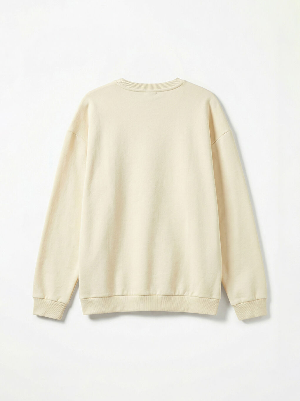 Bej Bisiklet Yaka Baskılı Erkek Çocuk Sweatshirt-1