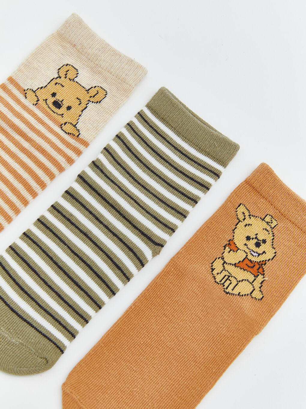Winnie the Pooh Baby Boy Ankle Socks, 3-Pack-1