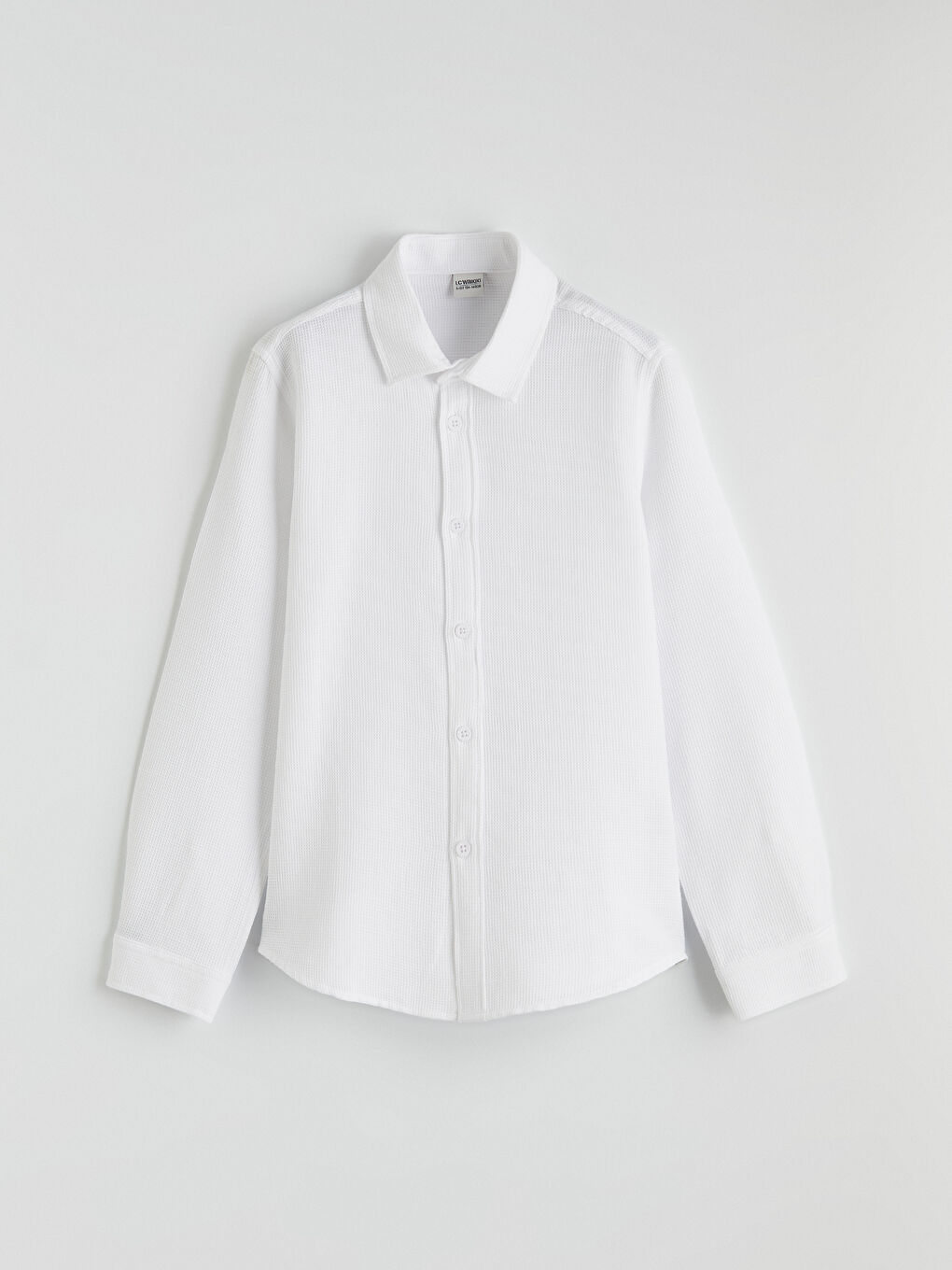 Beyaz Erkek Çocuk Armürlü Gömlek