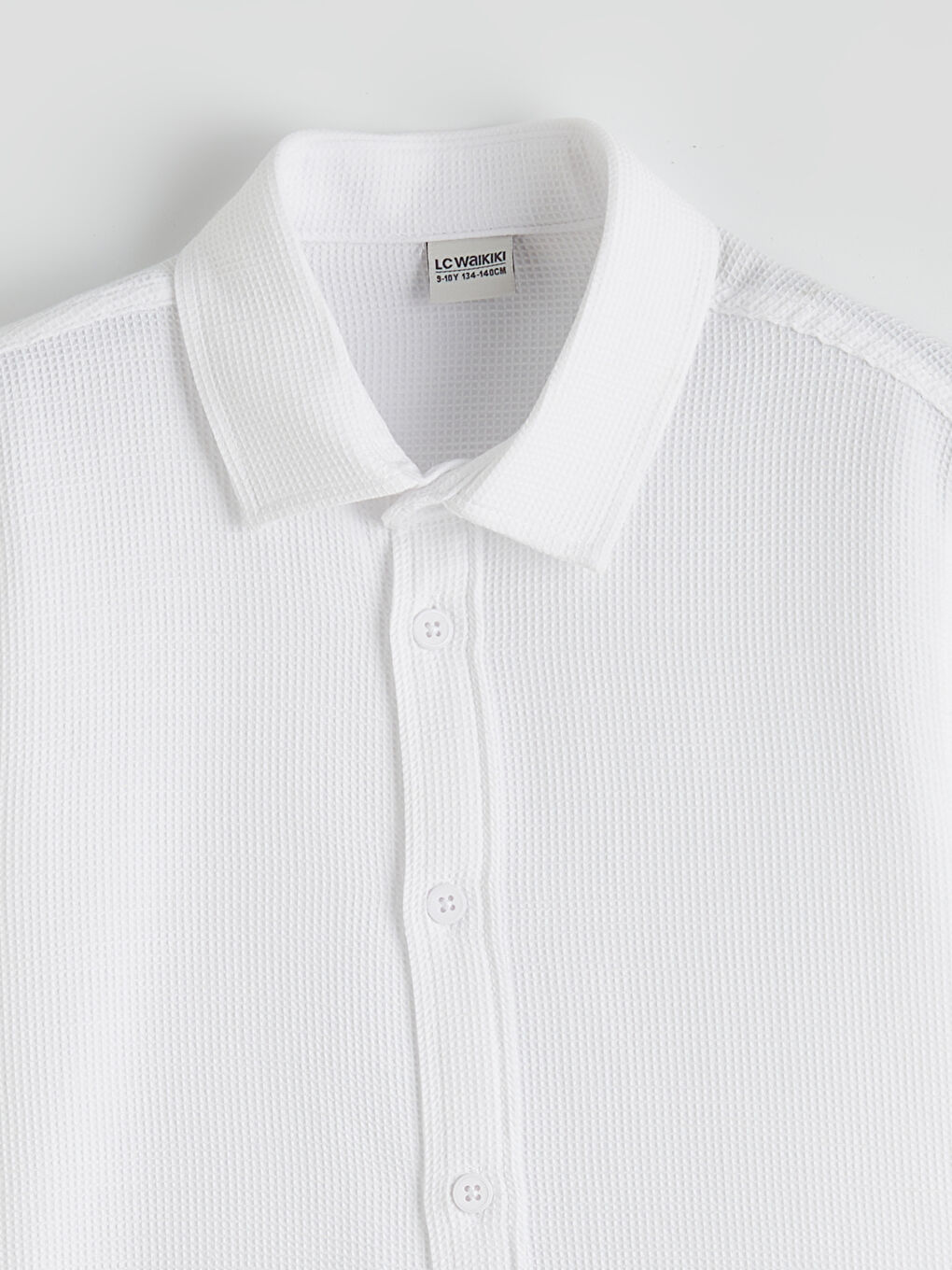 Beyaz Erkek Çocuk Armürlü Gömlek-1