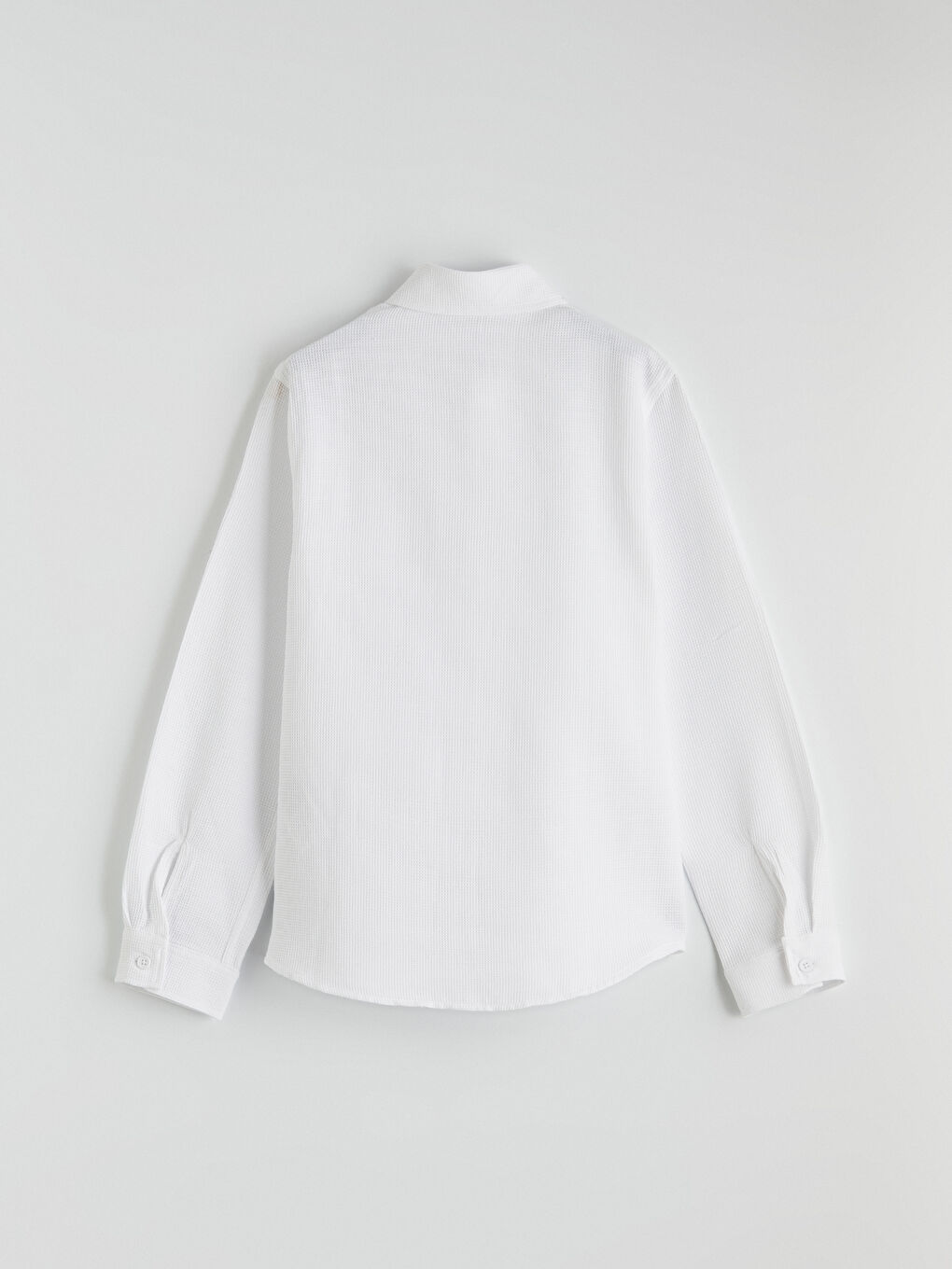 Beyaz Erkek Çocuk Armürlü Gömlek-2