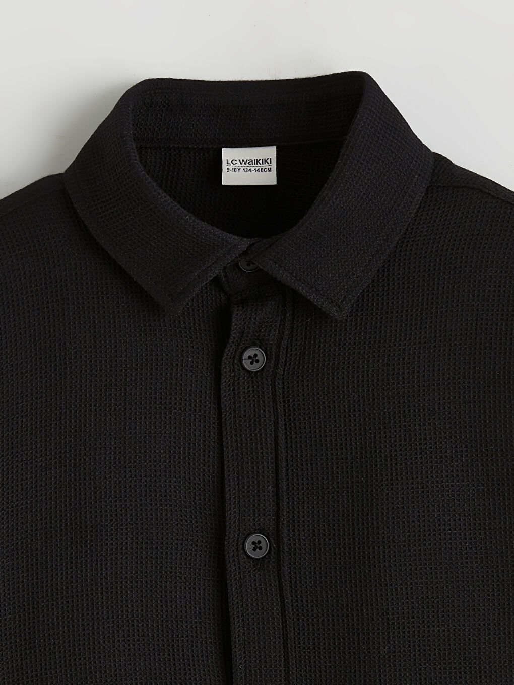 Siyah Armürlü Erkek Çocuk Gömlek-1