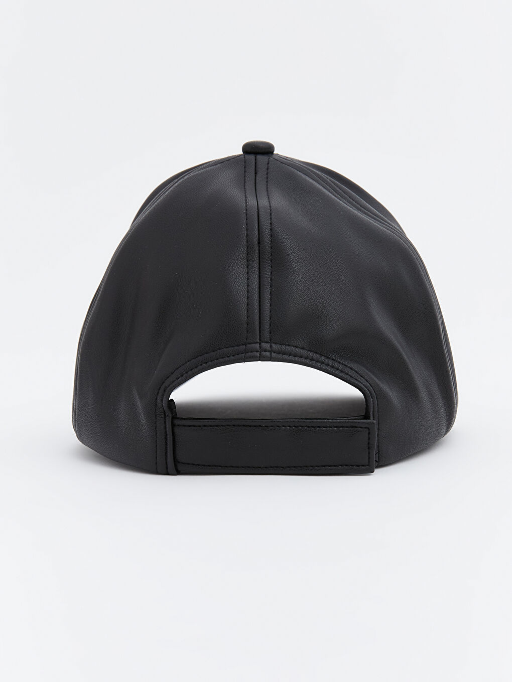 Siyah Deri Görünümlü Erkek Kep Şapka-2