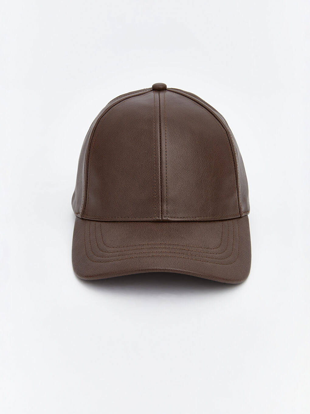 Kahverengi Deri Görünümlü Erkek Kep Şapka