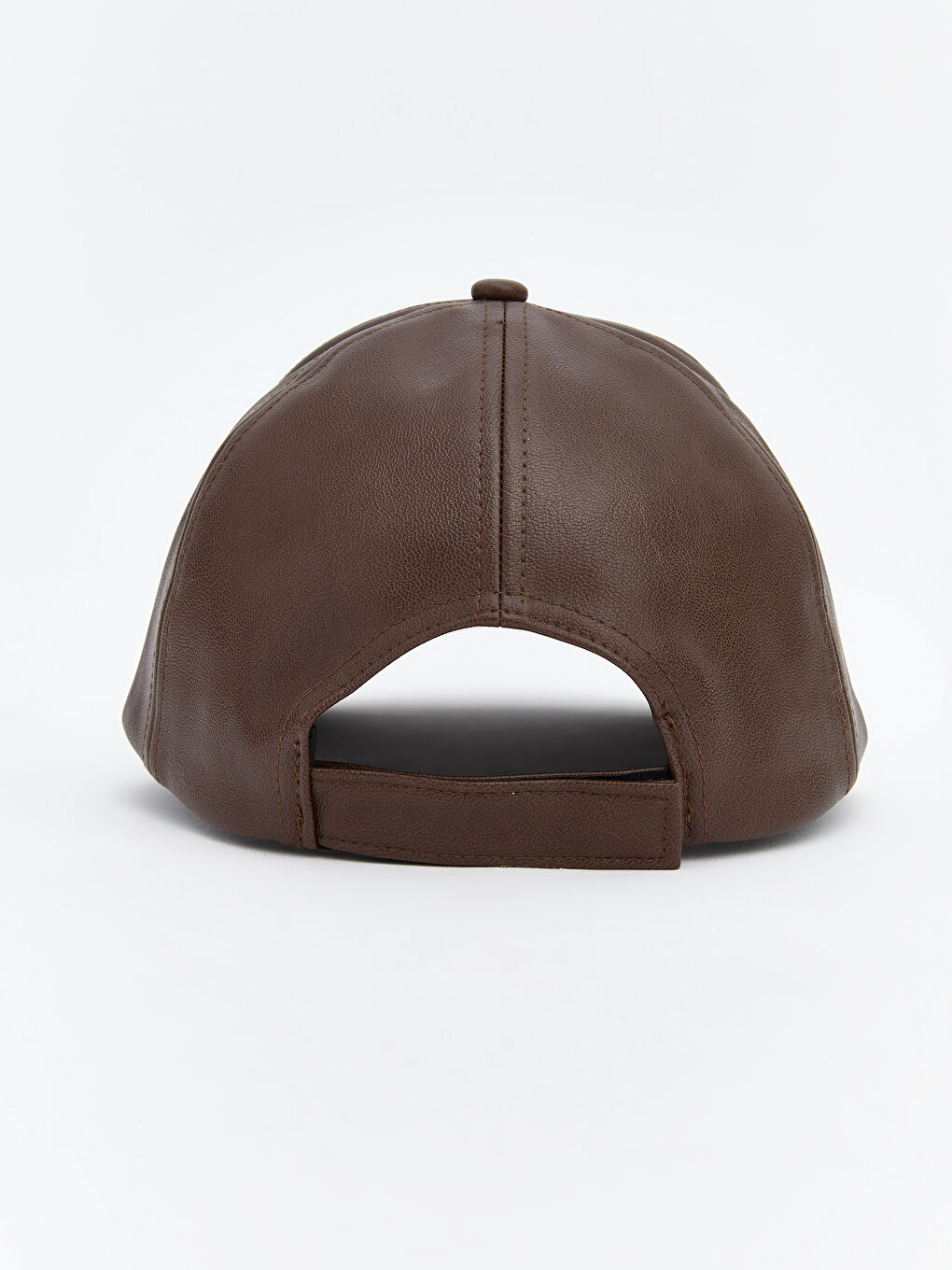 Kahverengi Deri Görünümlü Erkek Kep Şapka-2