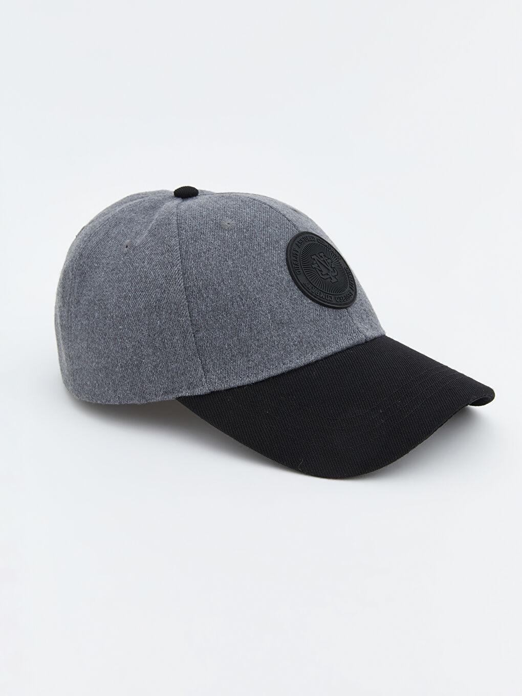 Gri Nakışlı Erkek Kep Şapka-1