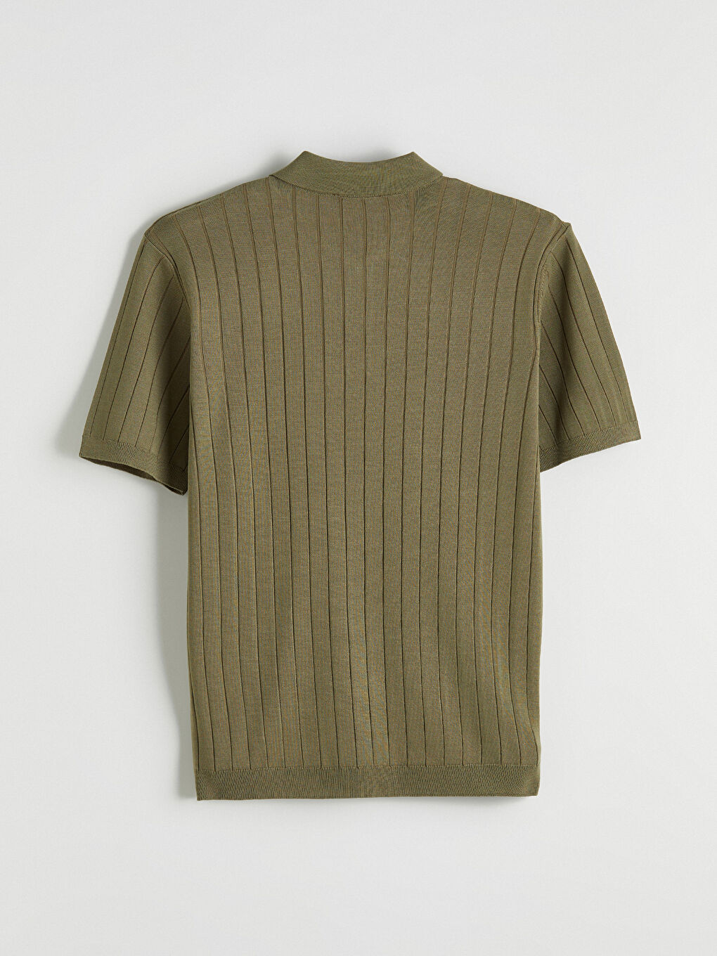 Yeşil Polo Yaka Erkek Triko Kazak-2