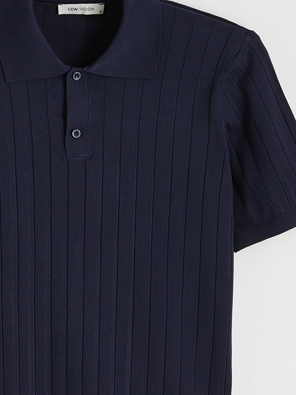 Lacivert Polo Yaka Erkek Triko Kazak-5