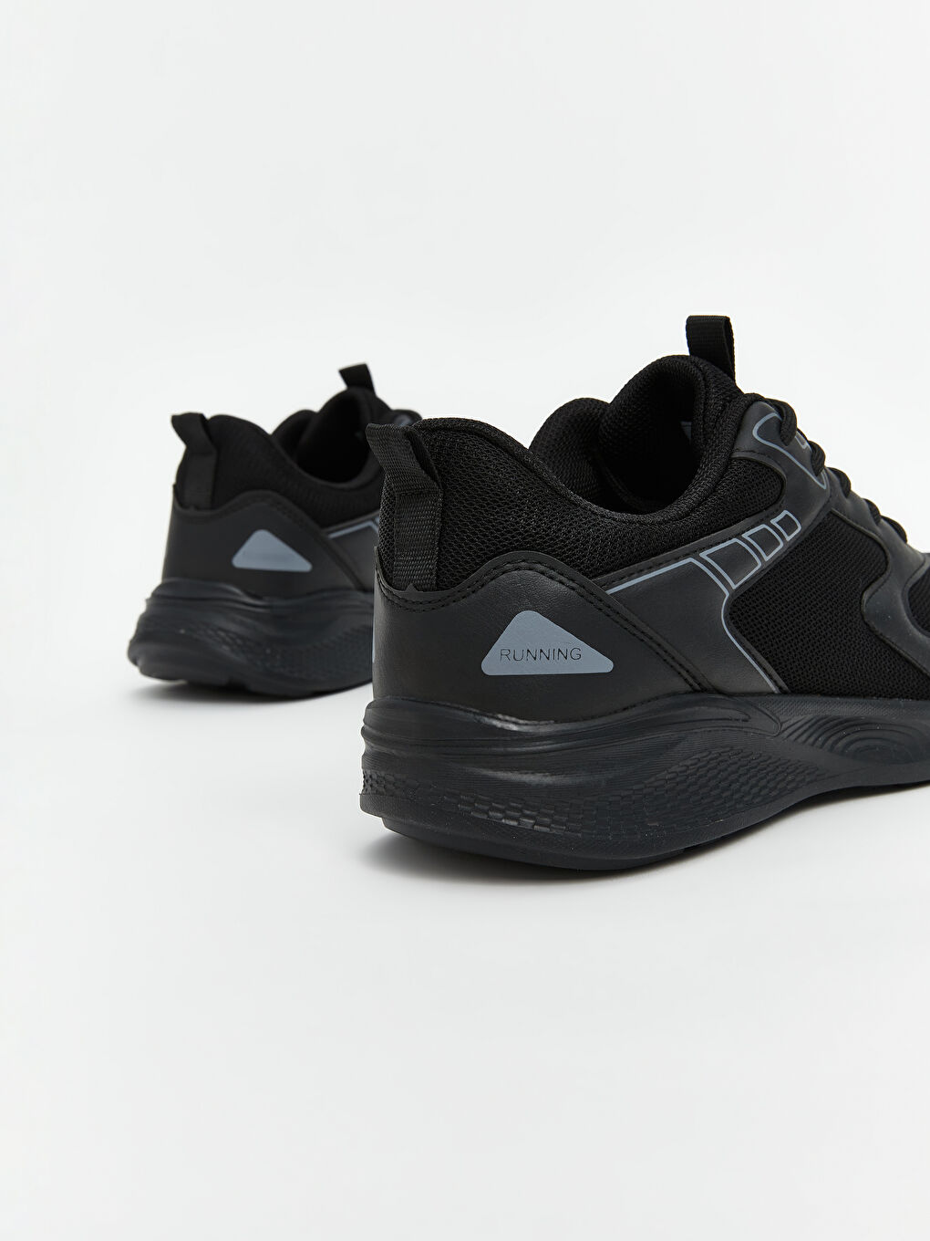 Siyah Bağcıklı Erkek Spor Ayakkabı-4