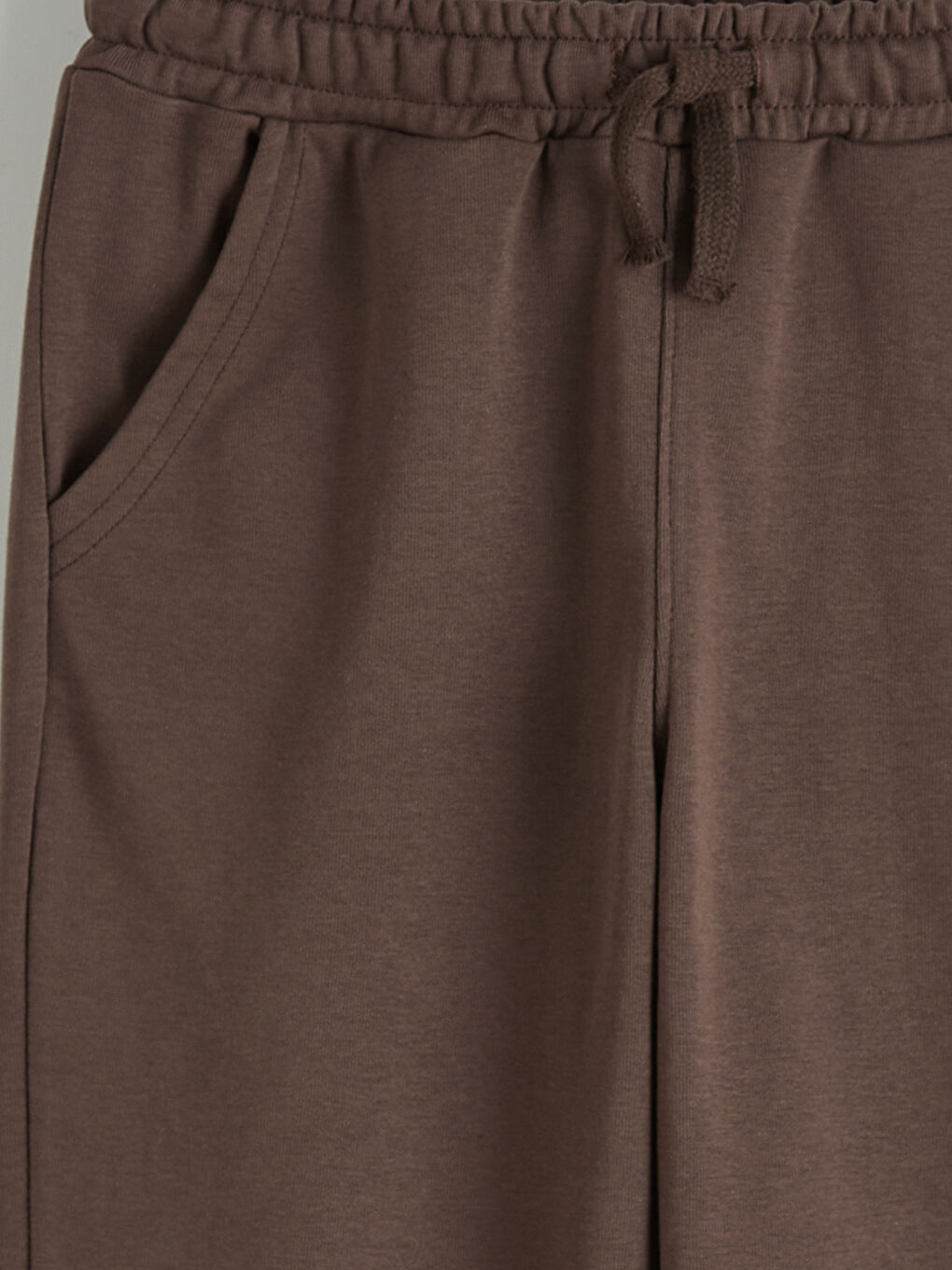 Kahverengi Beli Lastikli Erkek Çocuk Jogger Eşofman Altı-2
