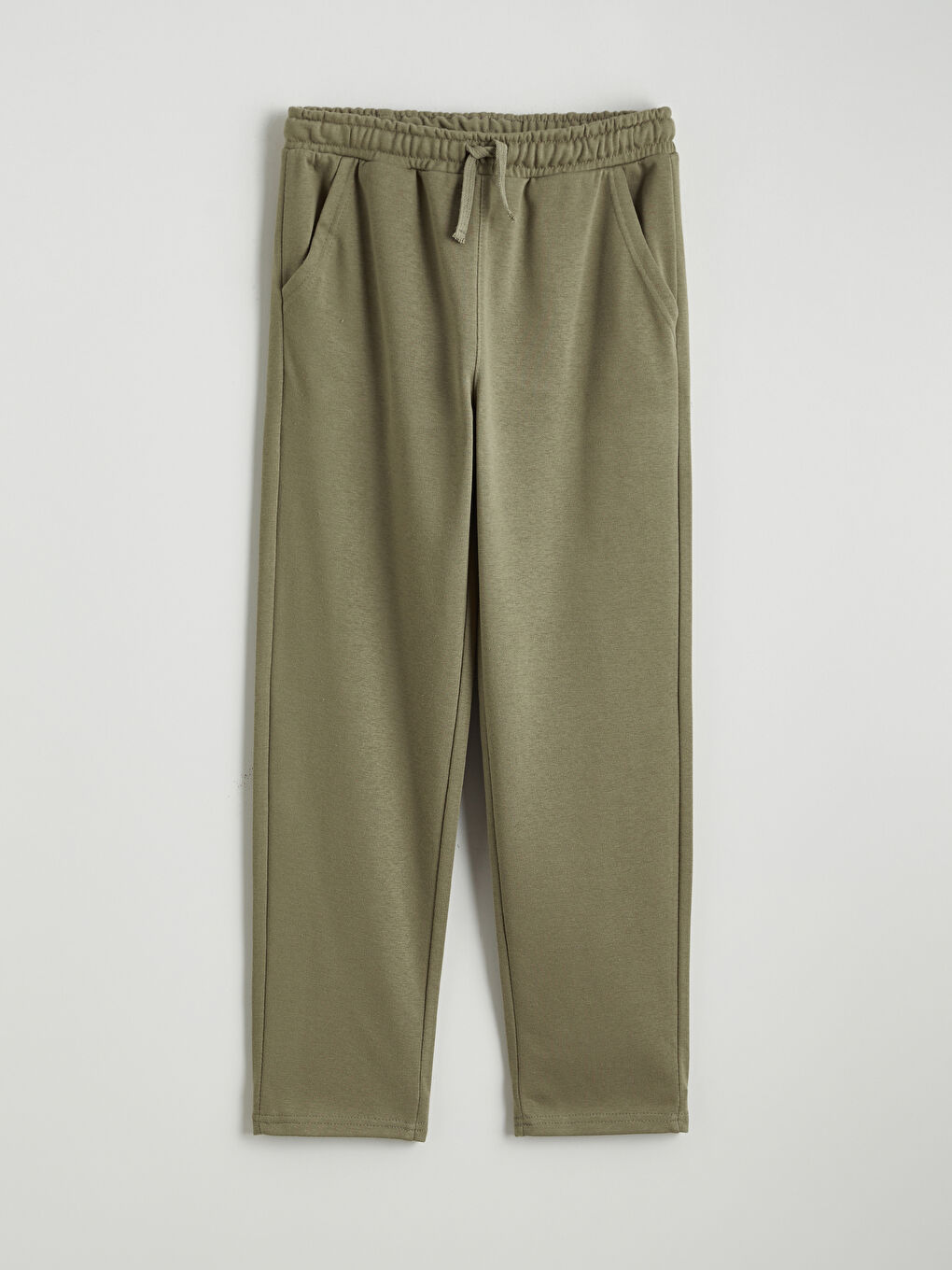 Haki Beli Lastikli Erkek Çocuk Eşofman Altı