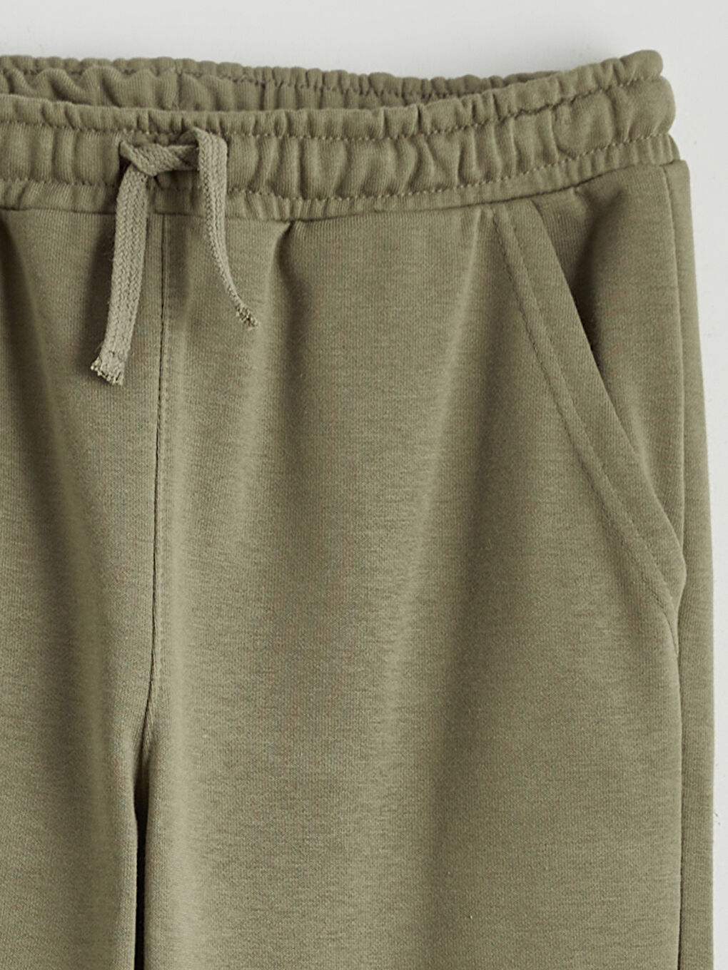 Haki Beli Lastikli Erkek Çocuk Eşofman Altı-1