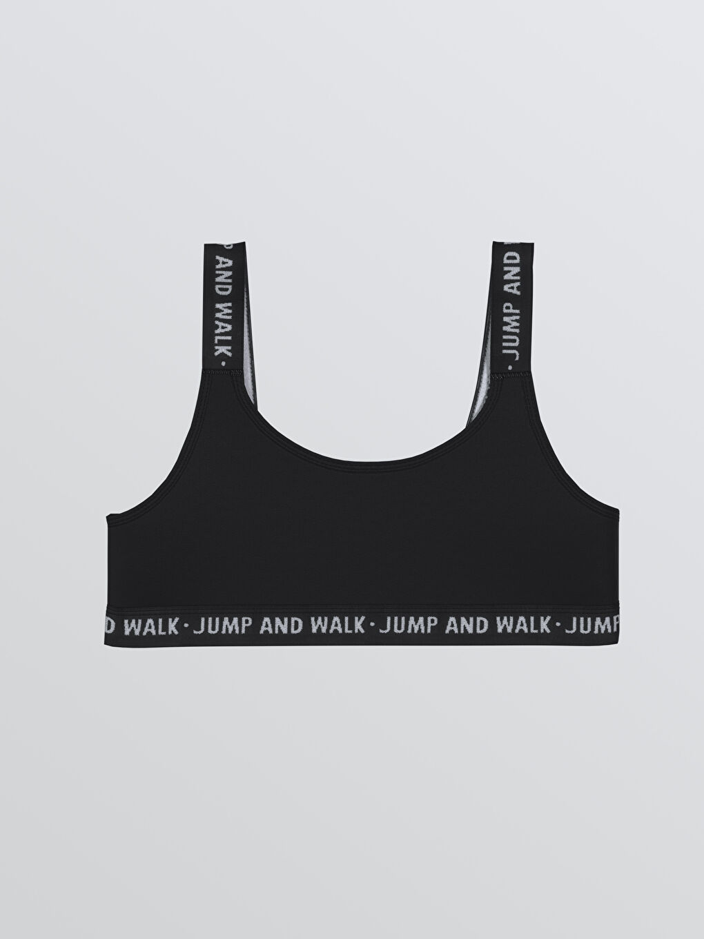 Siyah Yazı Baskılı Kız Çocuk Büstiyer 2'li-1