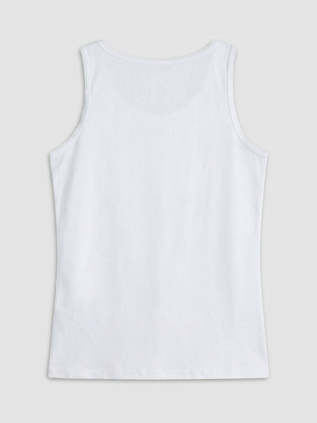 Beyaz Bisiklet Yaka Kız Çocuk Atlet 2'li-4