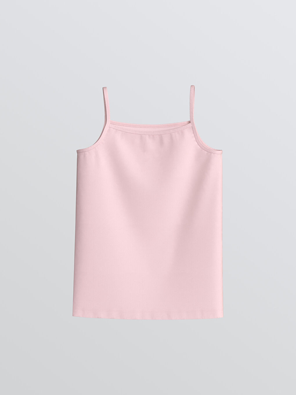 Pembe Kare Yaka Kız Çocuk Atlet 2'li-1