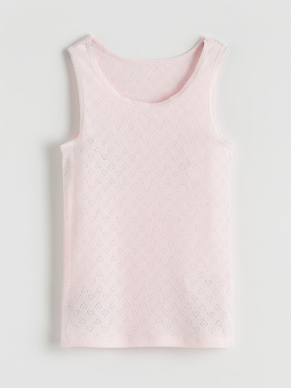 Beyaz Bisiklet Yaka Kız Çocuk Atlet 2'li-2