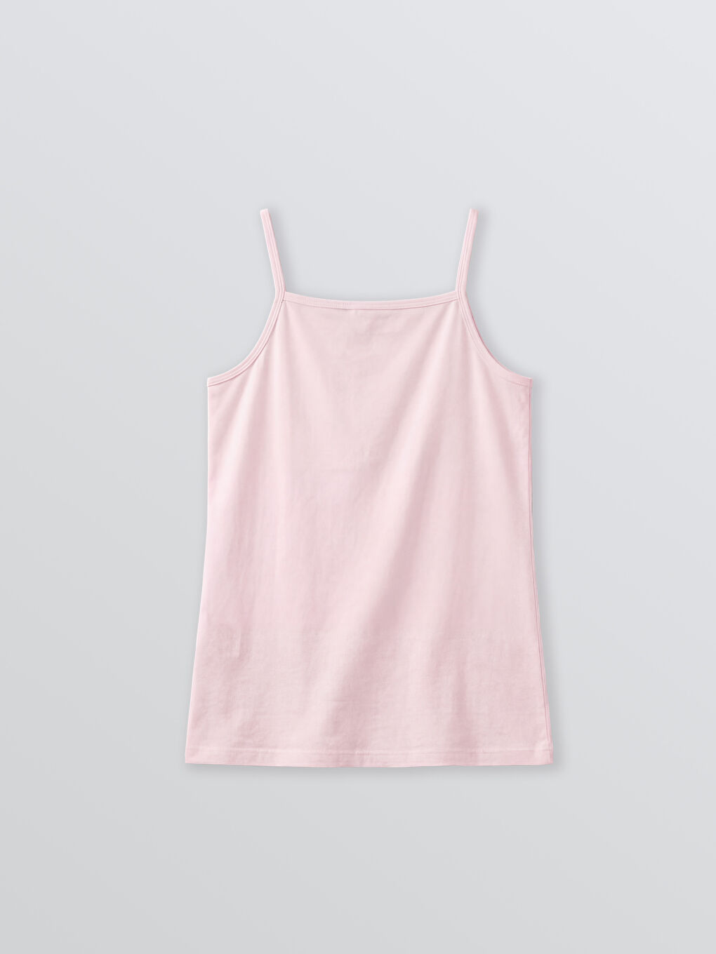 Ekru Kare Yaka Kız Çocuk Atlet 2'li-3