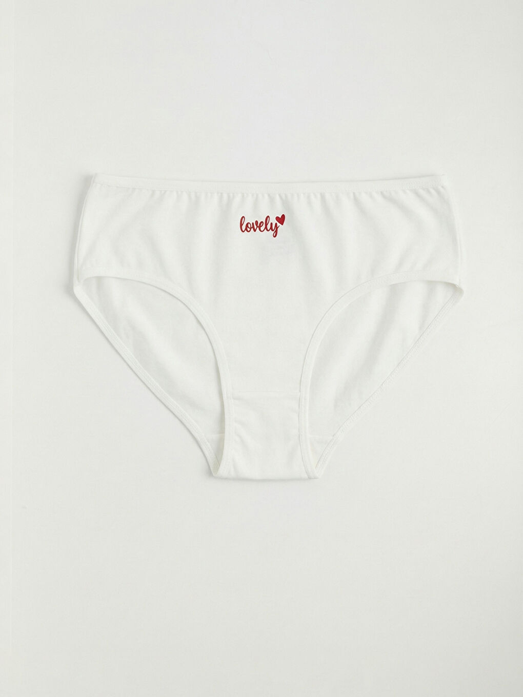 Ekru Kız Çocuk Baskılı Pamuklu Külot