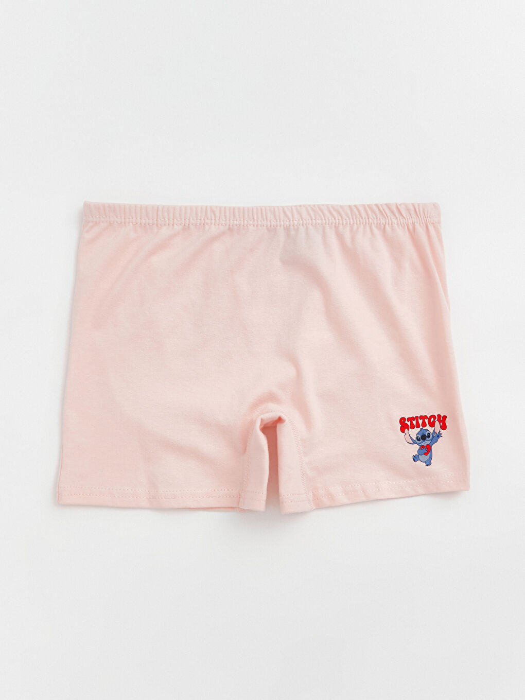 Ekru Stitch ve Angel Baskılı Kız Çocuk 3'lü Boxer-3