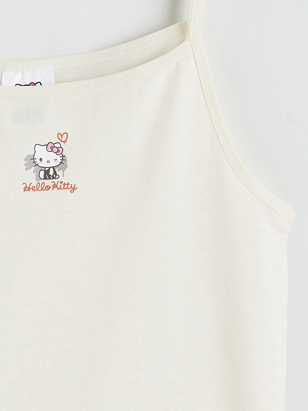 Ekru Hello Kitty Baskılı Kız Çocuk Atlet 2'li-5