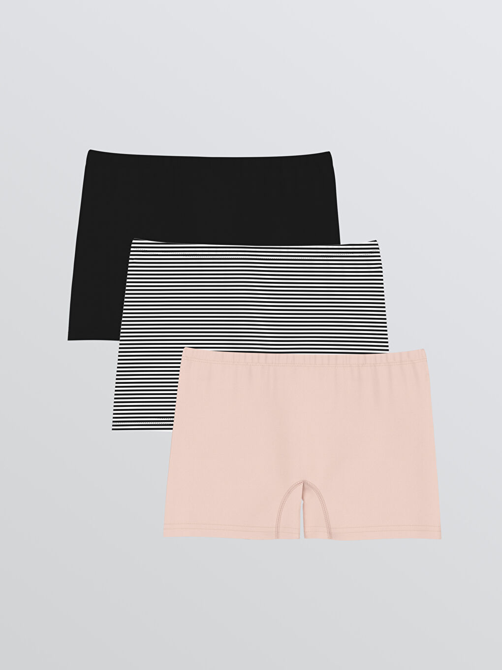 Pembe Kız Çocuk Pamuklu Boxer 3'lü