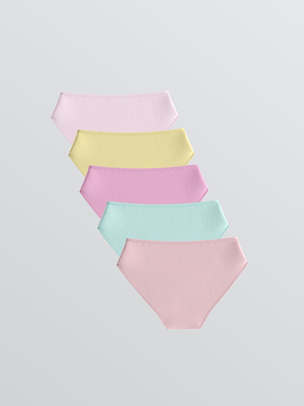 Pembe Kız Çocuk Baskılı Külot 5'li-1