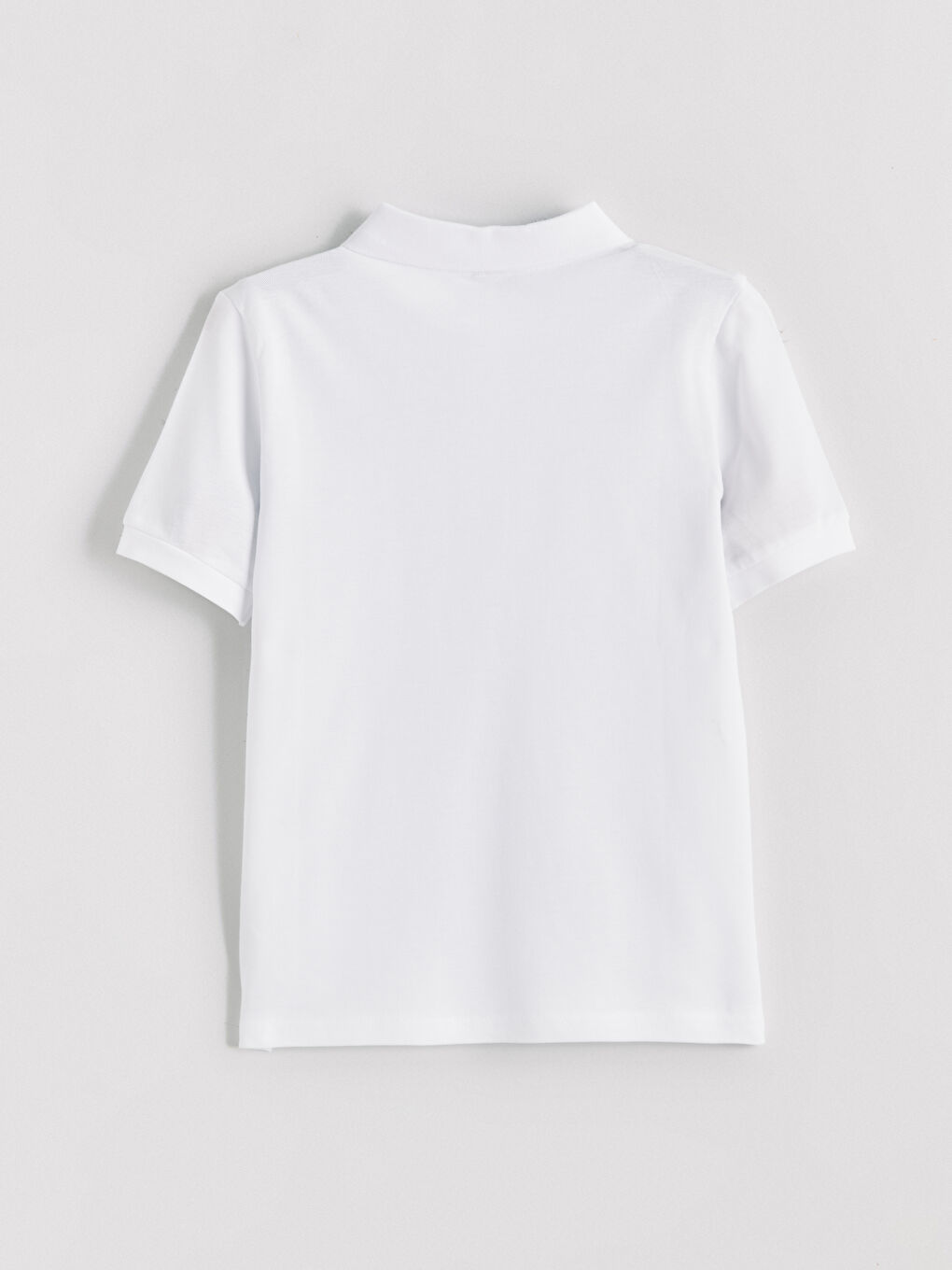 Beyaz Polo Yaka Erkek Çocuk Tişört	-2