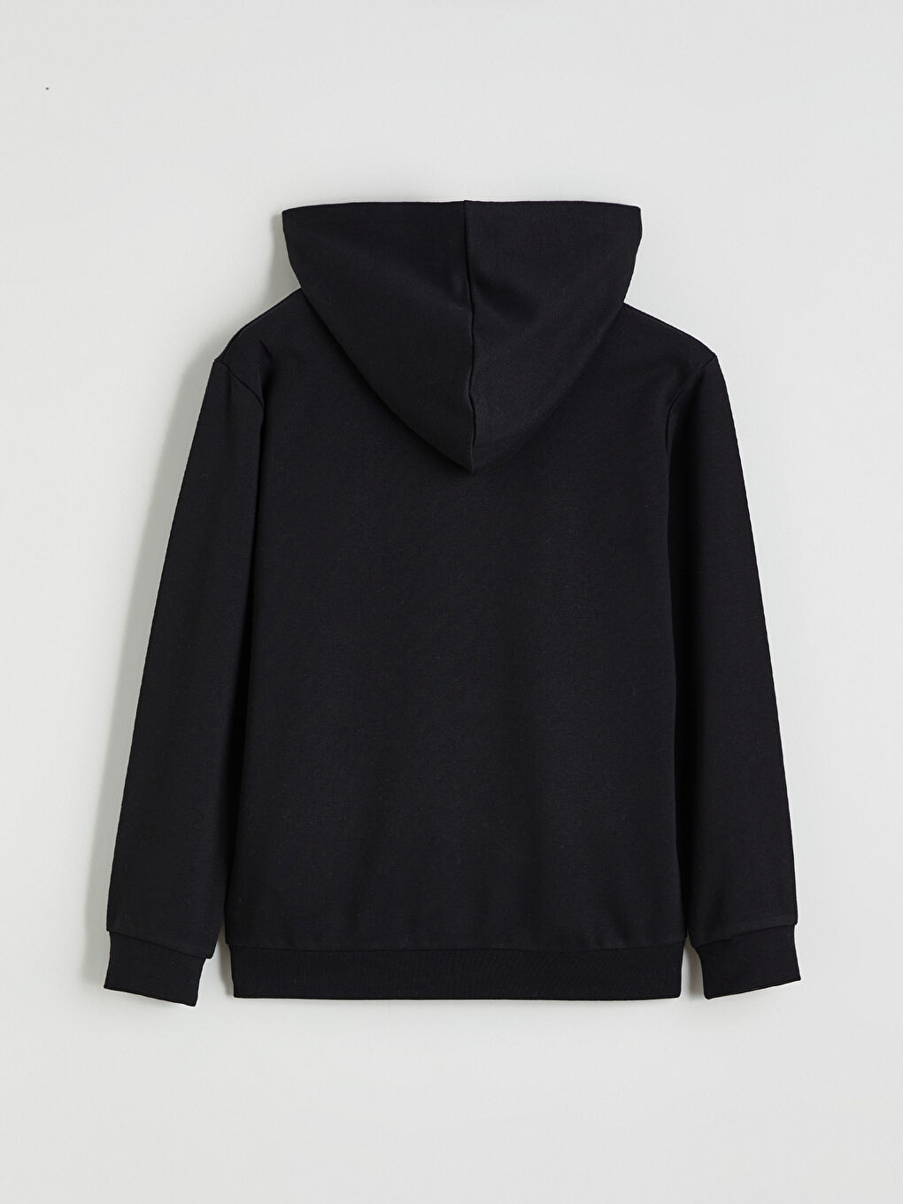 Siyah Kapüşonlu Erkek Çocuk Fermuarlı Sweatshirt-2