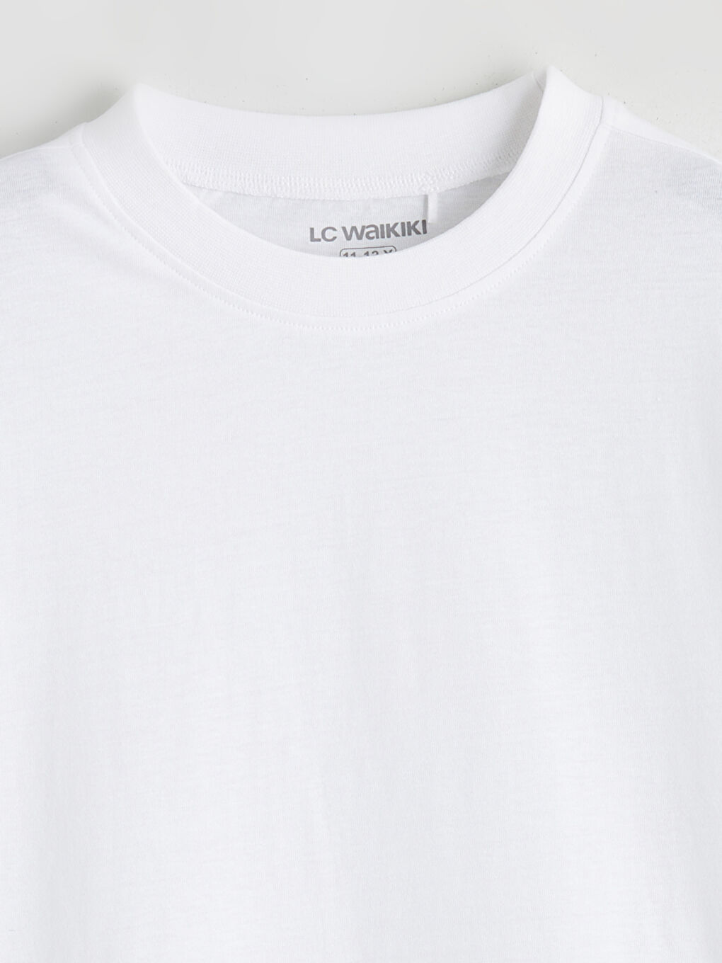 Beyaz Basic Erkek Çocuk Tişört-1