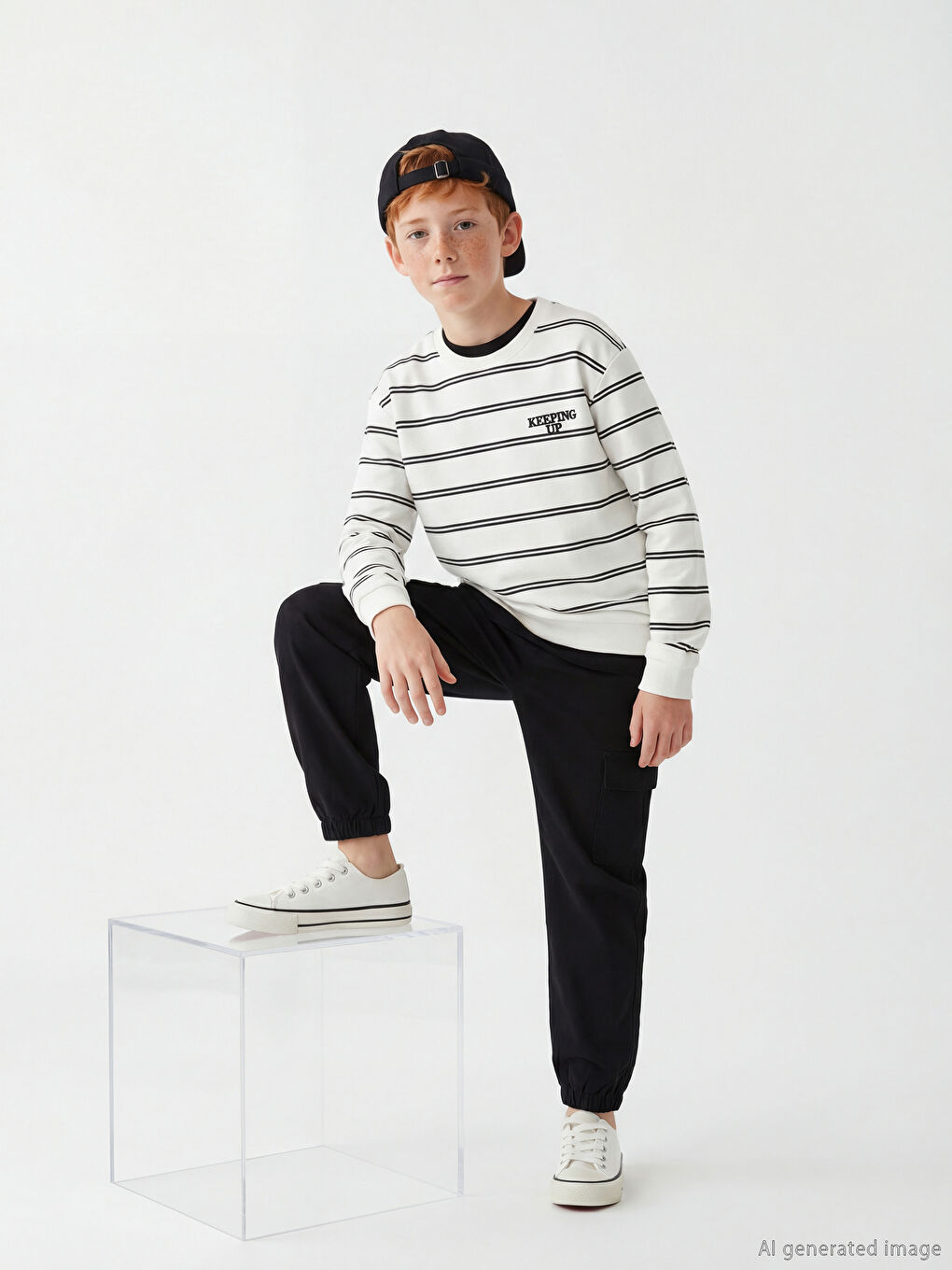 Момчешки спортни панталони с обикновена кройка