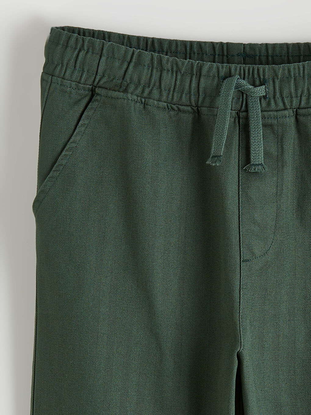 Yeşil Beli Lastikli Erkek Çocuk Pantolon-1