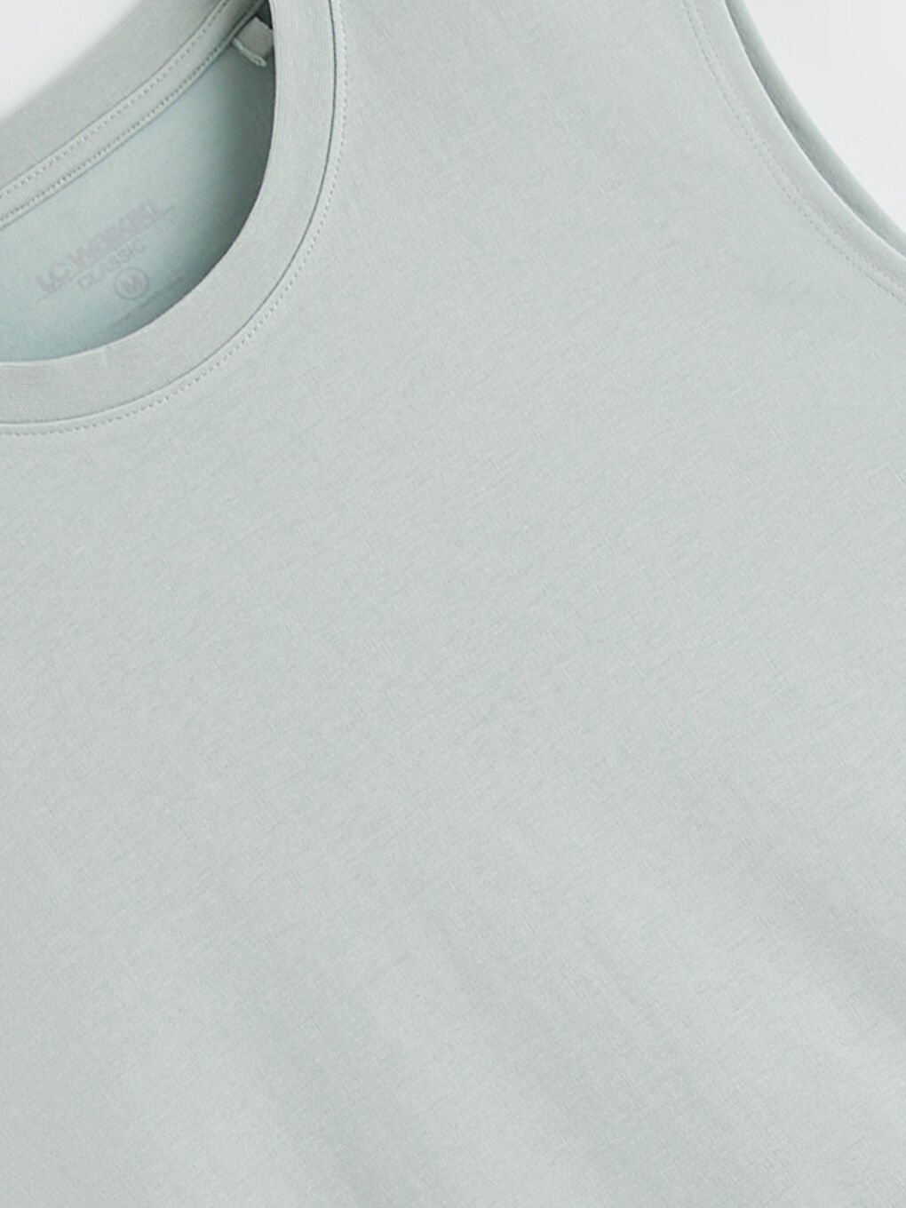 Yeşil Bisiklet Yaka Kolsuz Erkek Tişört-5