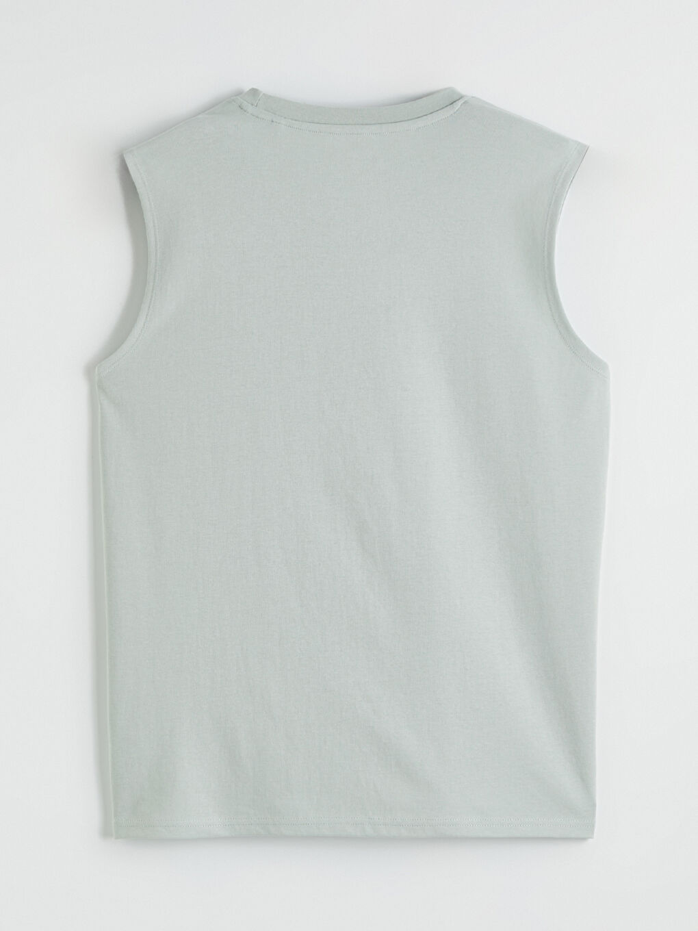 Yeşil Bisiklet Yaka Kolsuz Erkek Tişört-6