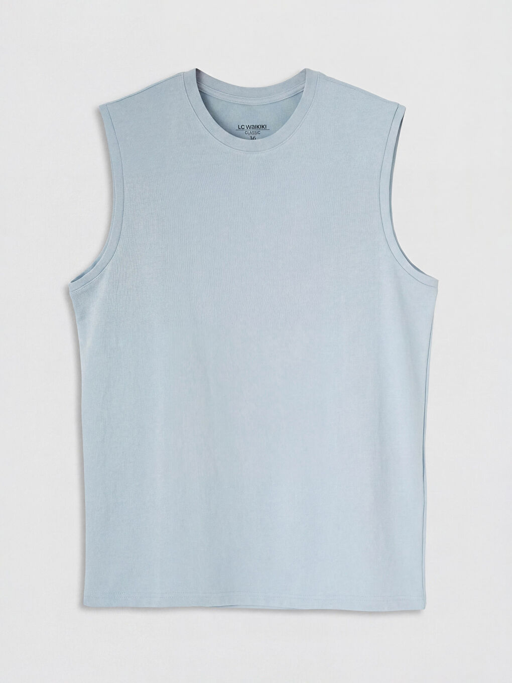 Mavi Bisiklet Yaka Erkek Kolsuz Tişört